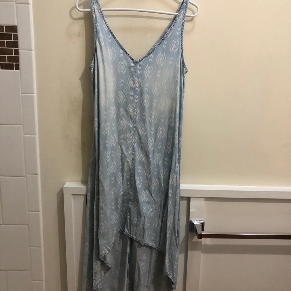 Denim high low dress